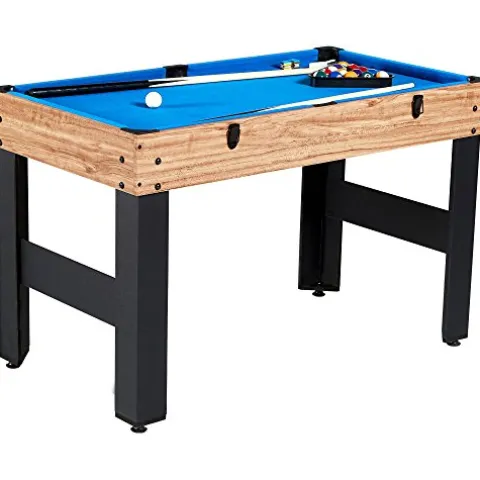 Evelove 3-In-1 Multi Combo Game Table Foosball Soccer Billiards Pool