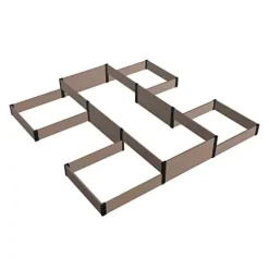 Everbloom Modular Tiered Garden Bed Brown