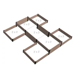 Everbloom Modular Tiered Garden Bed Brown