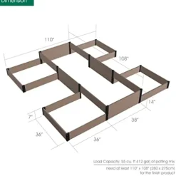 Everbloom Modular Tiered Garden Bed Brown