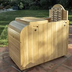 EVERJOY KN-103 Low EMF Infrared Wood Sauna 1 Person Pine Wood