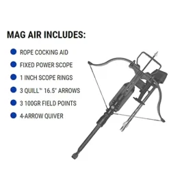 Excalibur Mag AIR Lightweight Durable Hunting Crossbow Black