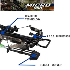 Excalibur Micro 380 Lightweight Compact Ambidextrous Crossbow Realtree Excape w/Overwatch Scope