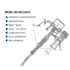 Excalibur Micro 380 Lightweight Compact Ambidextrous Crossbow Realtree Excape w/Overwatch Scope
