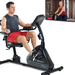 Exerpeutic 5000 Indoor Recumbent Exercise Bike Black/Grey
