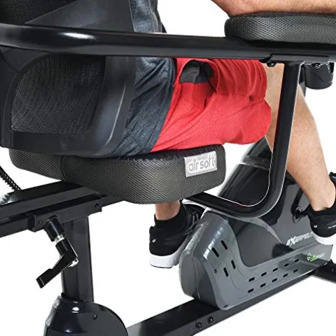 Exerpeutic 5000 Indoor Recumbent Exercise Bike Black/Grey