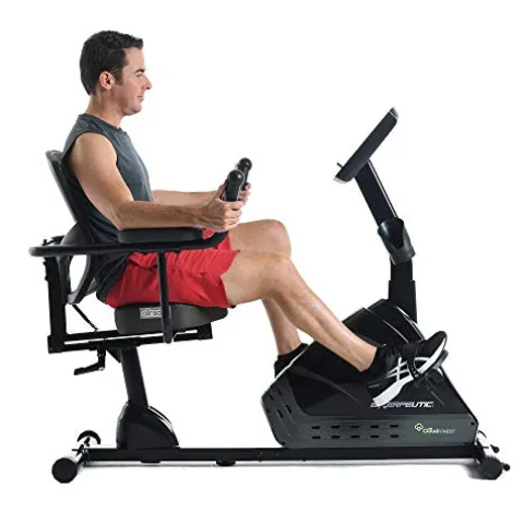 Exerpeutic 5000 Indoor Recumbent Exercise Bike Black/Grey