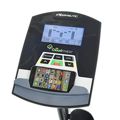 Exerpeutic 5000 Indoor Recumbent Exercise Bike Black/Grey