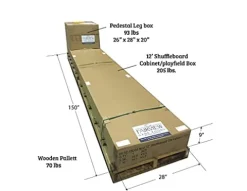 Fairview Game Rooms 12′ Shuffleboard Table Chestnut Finish