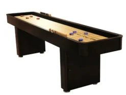 Fairview Game Rooms 9′ Shuffleboard Table with Hidden Storage Cabinet – Mahogany