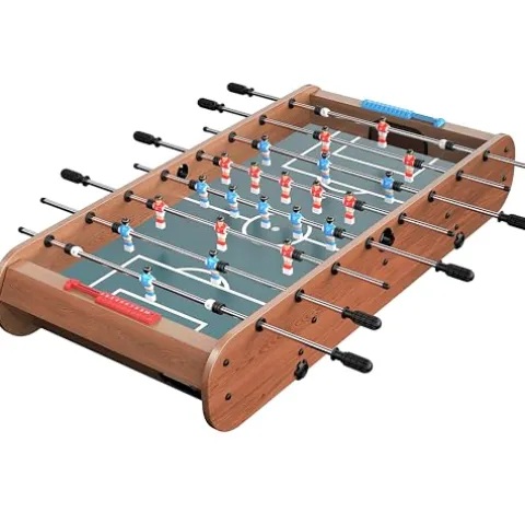 Famispick 2in1 Foldable Foosball and Air Hockey Table Brown