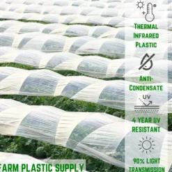 Farm Plastic Supply Clear IRAC Greenhouse Plastic Sheeting 6 Mil 40′ x 80′