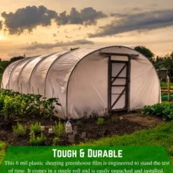 Farm Plastic Supply Clear Greenhouse Plastic Sheeting 6 Mil 54′ x 75′ UV Resistant