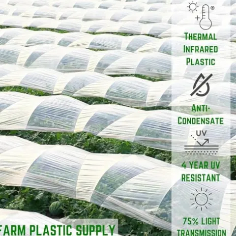 Farm Plastic Supply Clear Coolmax Greenhouse Plastic Sheeting 6 Mil 40′ x 100′