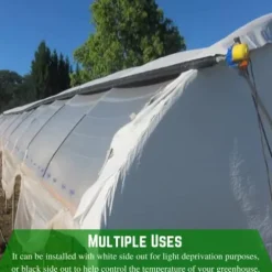 Farm Plastic Supply Panda Film Light Deprivation Greenhouse Cover 6 Mil 100% Blackout Black/White