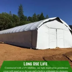 Farm Plastic Supply Panda Film Light Deprivation Greenhouse Cover 6 Mil 100% Blackout Black/White