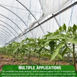 Farm Plastic Supply String Reinforced 10 Mil Clear Greenhouse Plastic Sheeting 32′ x 100′