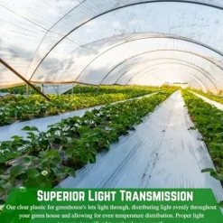 Farm Plastic Supply String Reinforced 10 Mil Clear Greenhouse Plastic Sheeting 42′ x 75′ Clear