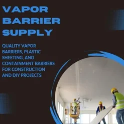 Farm Plastic Supply Vapor Barrier Supply – String Reinforced 10 mil Clear Greenhouse Plastic Sheeting 32′ x 80′ Clear