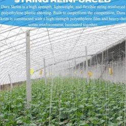Farm Plastic Supply Vapor Barrier Supply – String Reinforced 10 mil Clear Greenhouse Plastic Sheeting 32′ x 80′ Clear