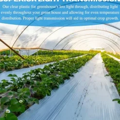 Farm Plastic Supply Vapor Barrier Clear Greenhouse Plastic Sheeting 10 Mil 42′ x 100′