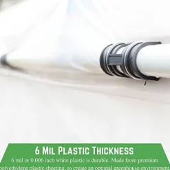 Farm Plastic Supply White Greenhouse Plastic Sheeting 6 mil 32′ x 100′