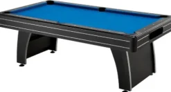 Fat Cat by GLD PRODUCTS 7’ Pool Table with Automatic Ball Return, Electric Blue Playing Surface