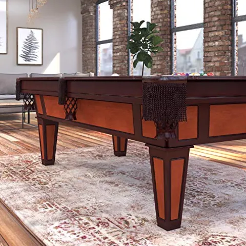 Fat Cat by GLD PRODUCTS Reno 7.5′ Pool Table with Dark Cherry Finish, Red Cloth