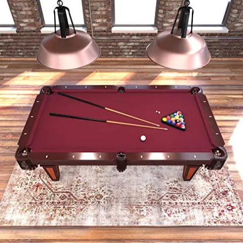Fat Cat by GLD PRODUCTS Reno 7.5′ Pool Table with Dark Cherry Finish, Red Cloth