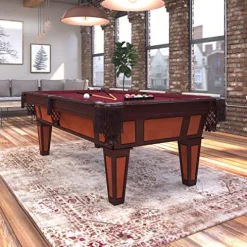 Fat Cat by GLD PRODUCTS Reno 7.5′ Pool Table with Dark Cherry Finish, Red Cloth