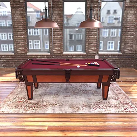 Fat Cat by GLD PRODUCTS Reno 7.5′ Pool Table with Dark Cherry Finish, Red Cloth
