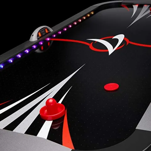 Fat Cat by GLD PRODUCTS Volt 7’ LED Illuminated Air Hockey Table Black