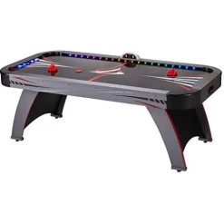 Fat Cat by GLD PRODUCTS Volt 7’ LED Illuminated Air Hockey Table Black