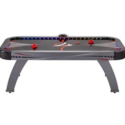 Fat Cat by GLD PRODUCTS Volt 7’ LED Illuminated Air Hockey Table Black