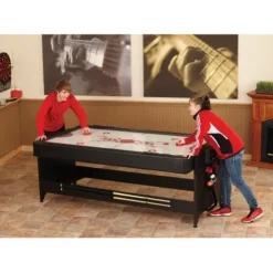 Fat Cat Original 3-in-1 Pockey Multi-Game Table – Air Hockey, Billiards, Table Tennis Green