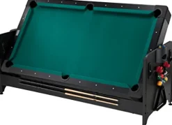 Fat Cat Original 3-in-1 Pockey Multi-Game Table – Air Hockey, Billiards, Table Tennis Green