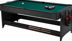Fat Cat Original 3-in-1 Pockey Multi-Game Table – Air Hockey, Billiards, Table Tennis Green