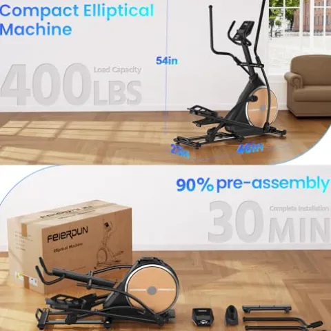 FEIERDUN Elliptical Machine Cross Trainer Black
