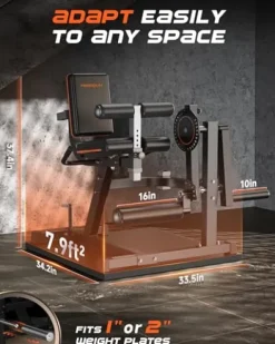 FEIERDUN 3-in-1 Adjustable Leg Extension and Curl Machine Black and Orange