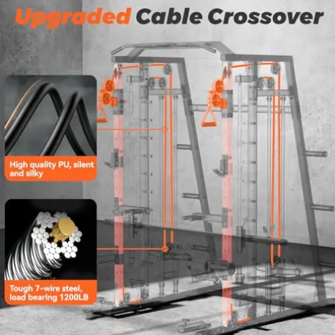 FEIERDUN Smith Machine FOR01 Home Gym Power Cage Orange