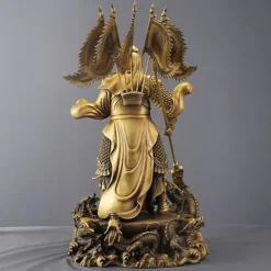 FENGSHUI-CAISHEN Guan Yu Statue Brass 41 Inch