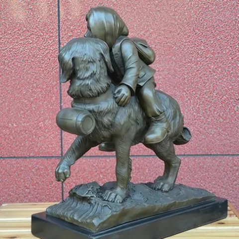 FENGSHUI-CAISHEN Pure Copper Dog Statue Aeneous