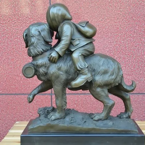 FENGSHUI-CAISHEN Pure Copper Dog Statue Aeneous