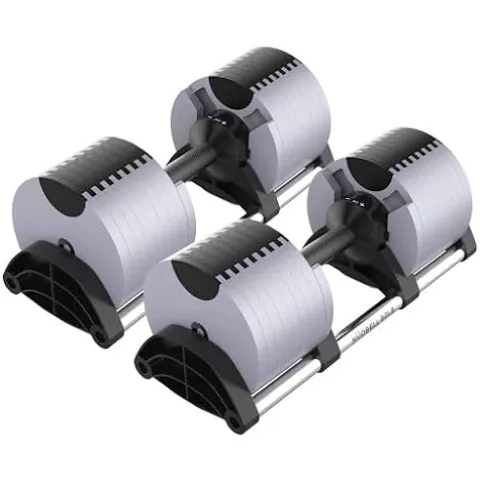 FF Finer Form NUOBELL Adjustable Dumbbell Pair 5-80 lbs Ash