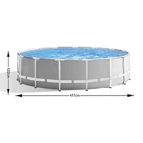 FFCJJDS 12-Foot Metal Frame Above Ground Swimming Pool with Filter Pump