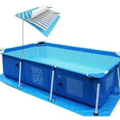 FFCJJDS Ultra Frame Swimming Pool Set with Filter Pump, Ladder & Pool Cover