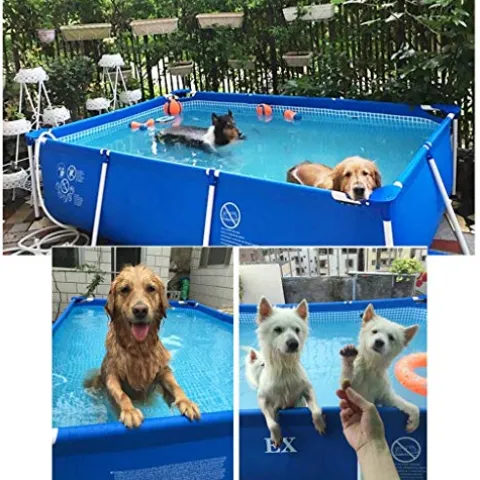 FFCJJDS Ultra Frame Swimming Pool Set with Filter Pump, Ladder & Pool Cover