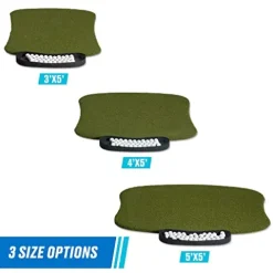 Fiberbuilt Golf Hourglass Hitting Mat Premium Green
