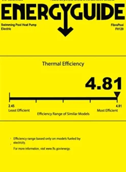 FibroPool Swimming Pool Heat Pump FH120 20,000 BTU Brown