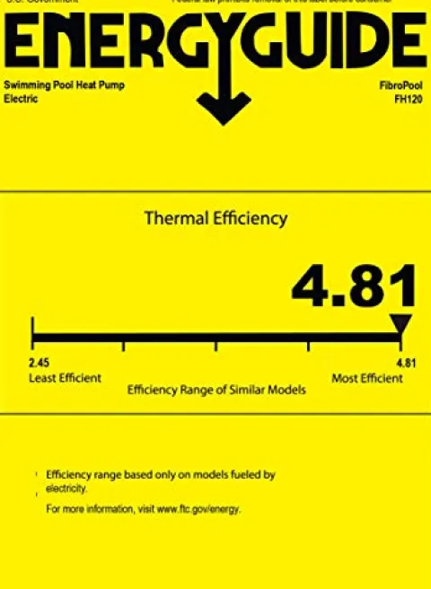 FibroPool Swimming Pool Heat Pump FH120 20,000 BTU Brown